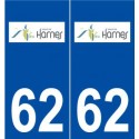 62 Harnes logo autocollant plaque stickers ville