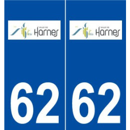 62 Harnes logo autocollant plaque stickers ville