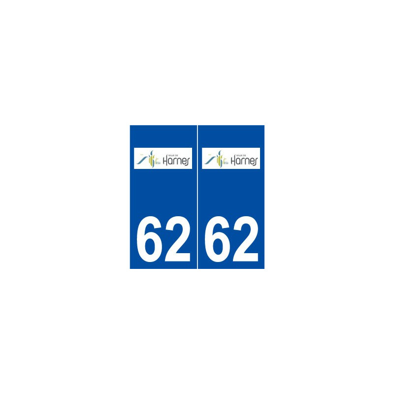 62 Harnes logo autocollant plaque stickers ville