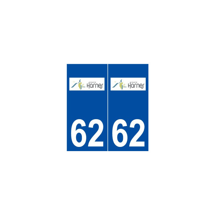 62 Harnes logo autocollant plaque stickers ville