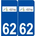 62 Harnes logo autocollant plaque stickers ville