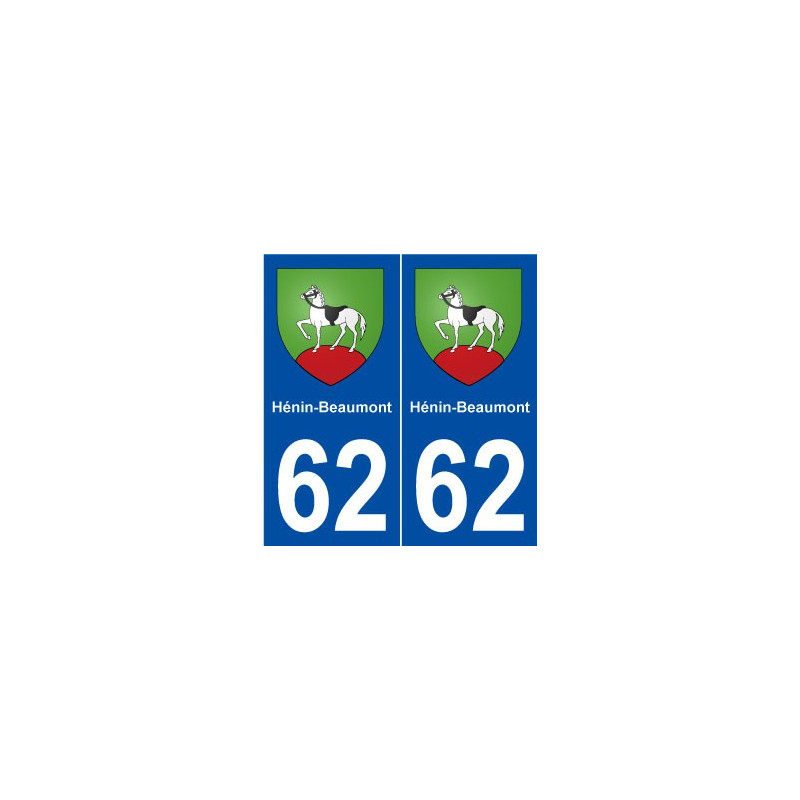 62 Hénin-Beaumont blason autocollant plaque stickers ville