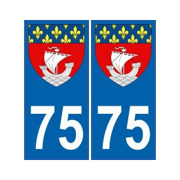 75 Paris autocollant plaque blason armoiries stickers département