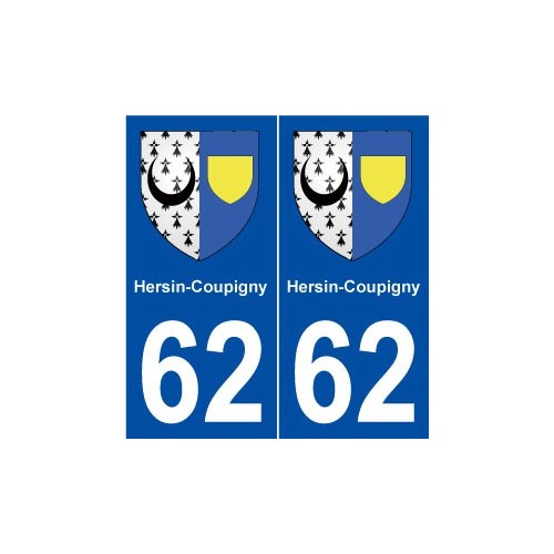 62 Hersin-Coupigny blason autocollant plaque stickers ville