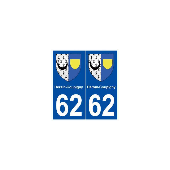 62 Hersin-Coupigny blason autocollant plaque stickers ville