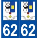 62 Hersin-Coupigny logo autocollant plaque stickers ville