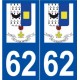 62 Hersin-Coupigny logo autocollant plaque stickers ville