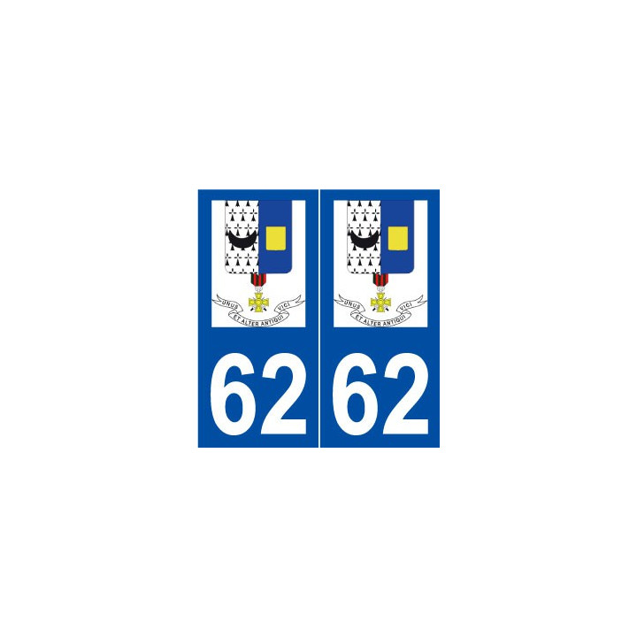 62 Hersin-Coupigny logo autocollant plaque stickers ville