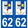 62 Hersin-Coupigny logo autocollant plaque stickers ville