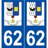 62 Hersin-Coupigny logo autocollant plaque stickers ville