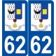 62 Hersin-Coupigny logo autocollant plaque stickers ville