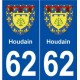 62 Hénin-Beaumont blason autocollant plaque stickers ville