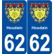 62 Hénin-Beaumont blason autocollant plaque stickers ville