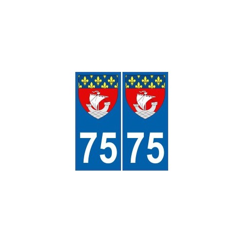 75 Paris autocollant plaque blason armoiries stickers département
