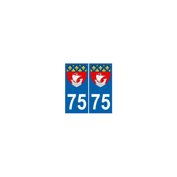 75 Paris autocollant plaque blason armoiries stickers département
