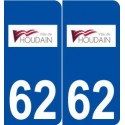 62 Houdain logo autocollant plaque stickers ville