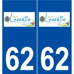 62 Laventie logo autocollant plaque stickers ville