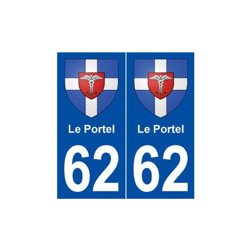 62 Le Portel blason autocollant plaque stickers ville