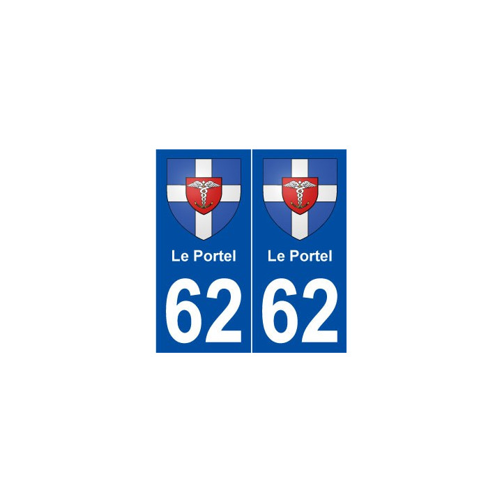 62 Le Portel blason autocollant plaque stickers ville