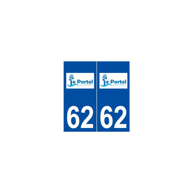 62 Le Portel logo autocollant plaque stickers ville