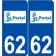 62 Le Portel logo autocollant plaque stickers ville