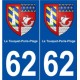 62 Le Touquet-Paris-Plage blason autocollant plaque stickers ville
