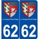 62 Le Touquet-Paris-Plage blason autocollant plaque stickers ville