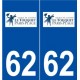 62 Le Touquet-Paris-Plage logo autocollant plaque stickers ville