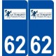 62 Le Touquet-Paris-Plage logo autocollant plaque stickers ville