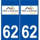 62 Leforest logo autocollant plaque stickers ville