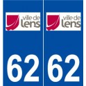 62 Lens logo autocollant plaque stickers ville