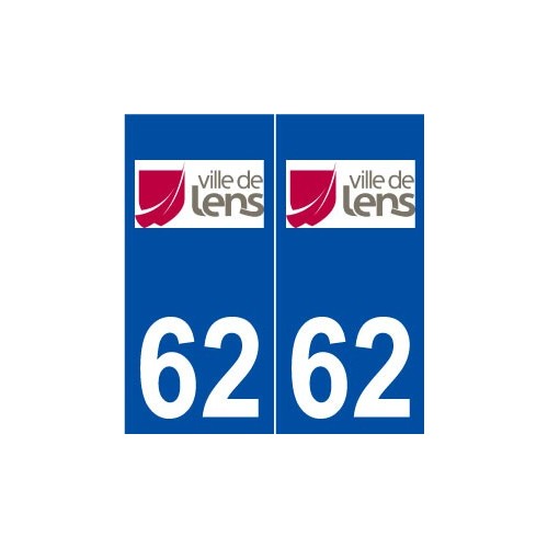 62 Lens logo autocollant plaque stickers ville