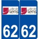 62 Lens logo autocollant plaque stickers ville