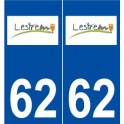 62 Lestrem logo autocollant plaque stickers ville