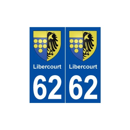 62 Libercourt blason autocollant plaque stickers ville