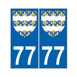 77 Seine et Marne autocollant plaque blason armoiries stickers département