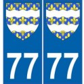 77 Seine et Marne sticker plate coat of arms coat of arms stickers department