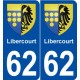 62 Libercourt blason autocollant plaque stickers ville
