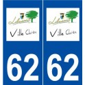 62 Libercourt logo autocollant plaque stickers ville