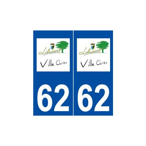 62 Libercourt logo autocollant plaque stickers ville