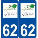 62 Libercourt logo autocollant plaque stickers ville