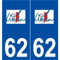 62 Liévin logo autocollant plaque stickers ville