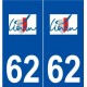 62 Liévin logo autocollant plaque stickers ville