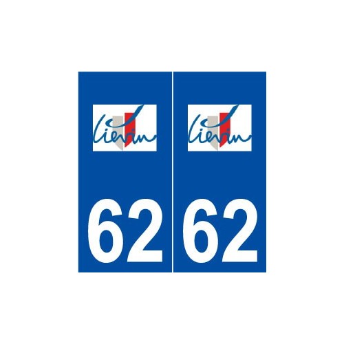 62 Liévin logo autocollant plaque stickers ville