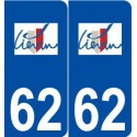 62 Liévin logo autocollant plaque stickers ville