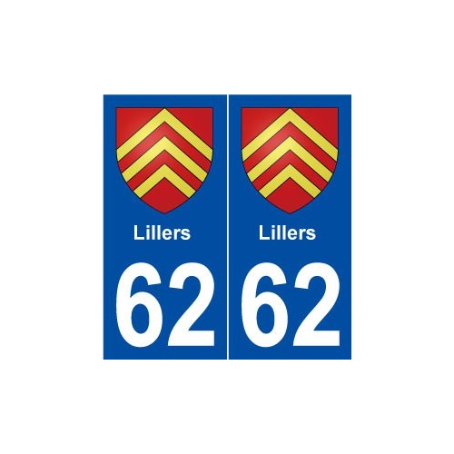 62 Lillers blason autocollant plaque stickers ville