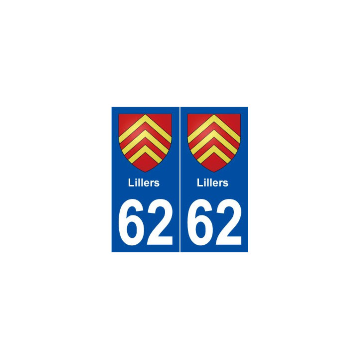 62 Lillers blason autocollant plaque stickers ville