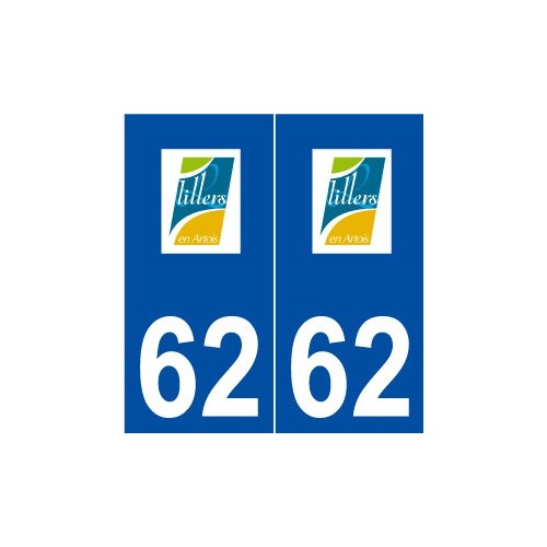 62 Lillers logo autocollant plaque stickers ville