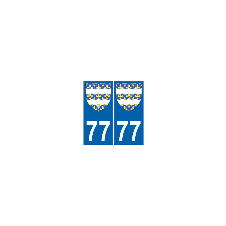 77 Seine et Marne autocollant plaque blason armoiries stickers département