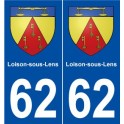 62 Loison-sous-Lens blason autocollant plaque stickers ville